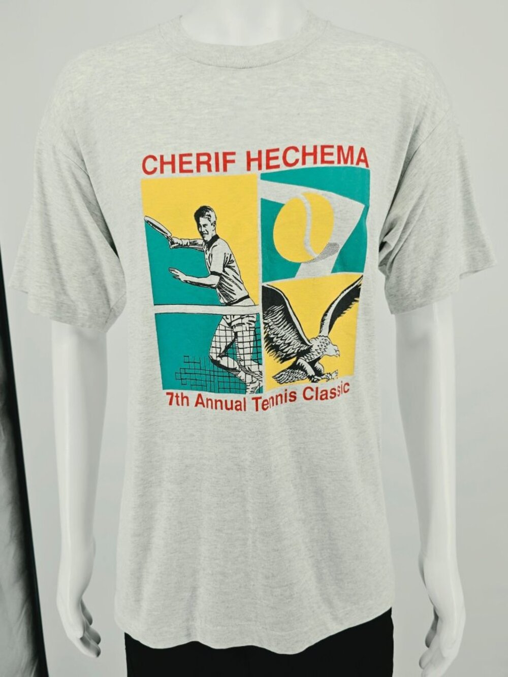 Vintage 1990s Screen Stars Cherif Hechema 7th Annual Tennis Classic T-Shirt (Xl)